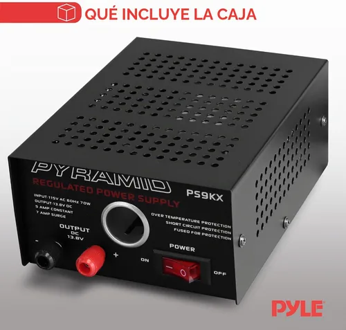 Vista 6 de Pyramid PS9KX - Fuente de alimentación de banco compacto universal, convertidor de mesa de laboratorio doméstico regulado lineal de 5 amperios
