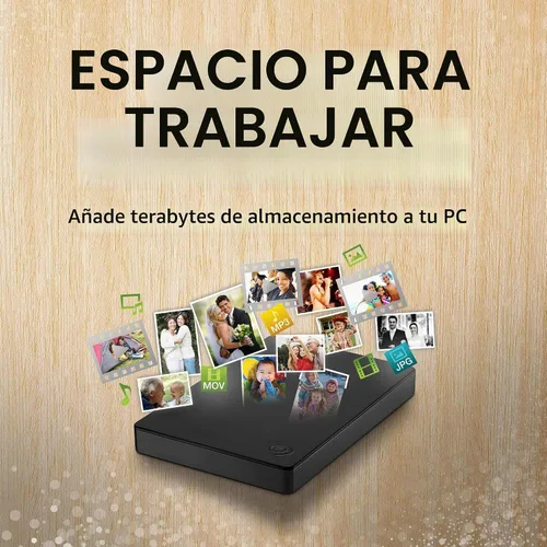Vista 4 de Seagate Disco duro externo portátil de 1 TB HDD USB 3.0 para PC portátil y Mac (STGX1000400) y Amazon Basics - Estuche de transporte portátil