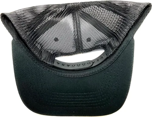 Vista 4 de RAM Trucks Logo Negro Mesh Trucker Curvo Bill Ajustable Snapback Sombrero, Negro