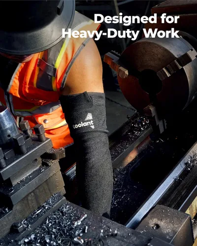 Vista 8 de toolant ANSI A9 Cut Resistant Arm Sleeves, Arm Guards for High Risk Work HPPE steel wire A9 max cut