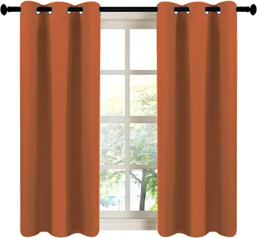 Vista 22 de LA PALMA Cortinas opacas con aislamiento térmico y ojales, para sala de estar, dormitorio, paquete de 2 paneles
