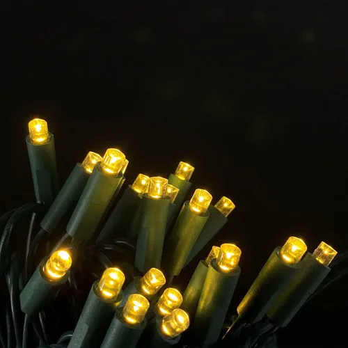 Vista 3 de Juego de 50 luces LED de Navidad de 0.197 in de gran angular, para exteriores, para jardín, patio, árboles, decoración de iluminación, cable verde