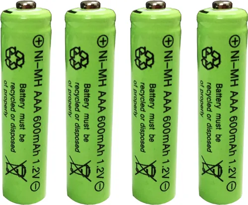 Vista 4 de AAA Nimh 600mAh 1.2v batería recargable para luces solares al aire libre lámpara de jardín (12 piezas AAA)