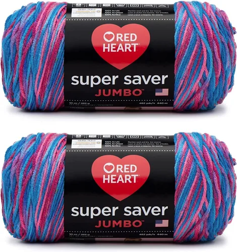 Vista 52 de Red Heart Super Saver Jumbo Ovillo de lana, Amatista