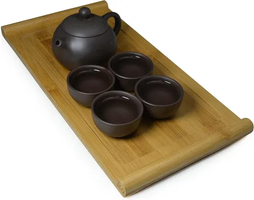 Vista 6 de Juego de 4 tazas de arcilla, tetera pequeña y tazas de té tradicional chino Kung Fu (negro)
