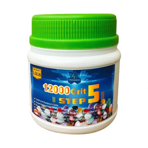 Vista 8 de 8 libras de medio abrasivo para tambor, óxido de aluminio fino 1500 para pulir, paso 4 para pulir piedras, medio abrasivo para pulir rocas, funciona