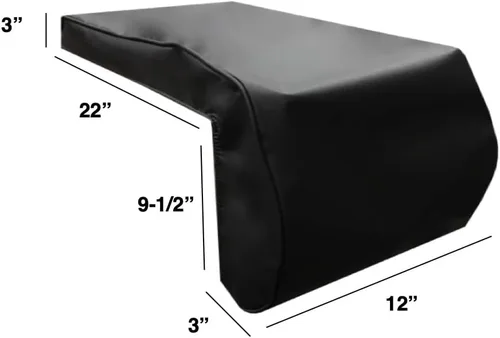 Vista 2 de Windproof Covers Cubierta de vinilo resistente de 12 pulgadas para adaptarse a quemadores laterales dobles Blaze incorporados