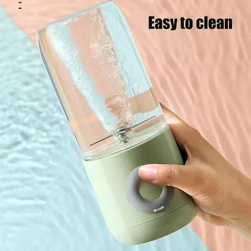 Vista 4 de Taza mezcladora portátil, exprimidor de frutas y verduras, licuadora portátil para jugo fresco, licuadora de jugo fresco, licuadora eléctrica