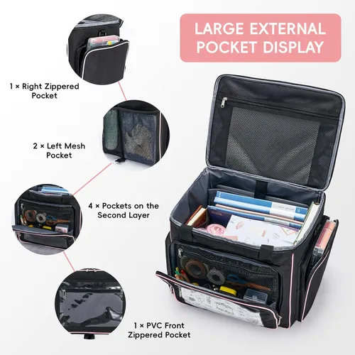 Vista 4 de Bolsa de mano para profesores con ruedas 2025 con compartimento para laptop de 17.3 pulgadas