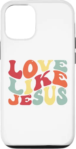 Vista 27 de Funda bíblica cristiana para iPhone 12 Pro Max Love Like Jesus