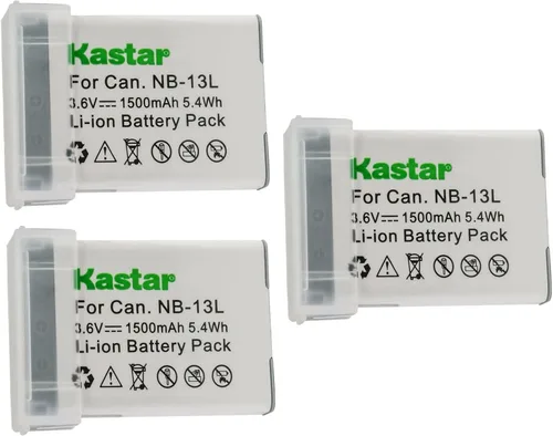 Vista 5 de Kastar Paquete de 1 batería NB-13L de 3.6 V 1500 mAh de repuesto para Canon PowerShot SX720 HS, PowerShot SX730 HS, PowerShot SX740 HS, G1 X Mark