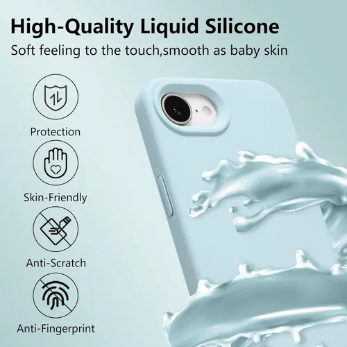 Vista 516 de Funda magnética de silicona para iPhone 13 Pro, color blanco antiguo [Compatible con Magsafe] [Forro de microfibra suave antiarañazos], funda