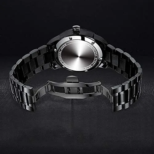 Vista 6 de Relojes de coche para hombre, resistente al agua, de acero inoxidable, de cuarzo japonés