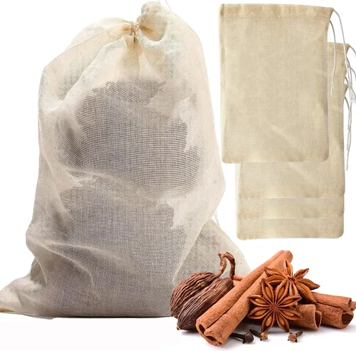 Vista 10 de MyLifeUNIT Bolsa de sopa, bolsa de malla de algodón para tamaño grande 10" x 12", juego de 4