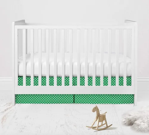 Vista 10 de Bacati - Sábana bajera ajustable de 100 % algodón universal para bebé de EE. UU. para cuna o niño pequeño (PIN DOTS, turquesa aguamarina)