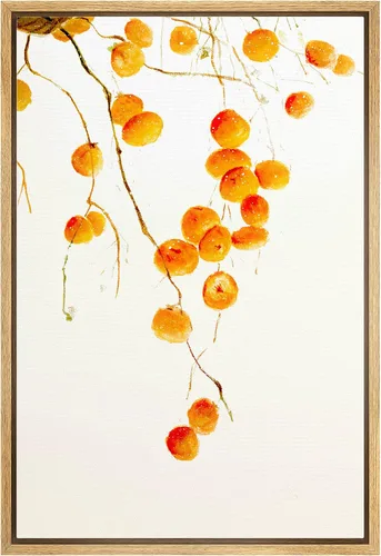 Vista 23 de NWT Juego de impresiones enmarcadas para pared, ramo de flores amarillas, capullos de flores amarillas, ilustraciones de plantas florales, arte