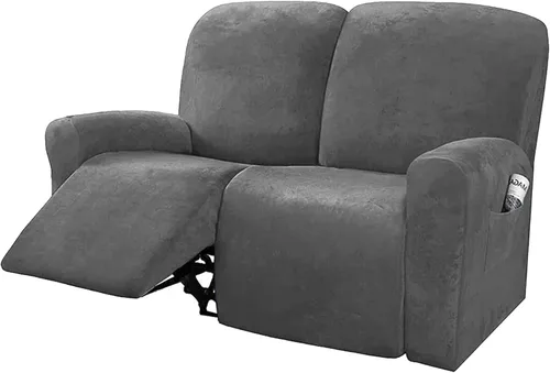 Vista 19 de NORTHERN BROTHERS Fundas para sillas reclinables, fundas elásticas para sofá reclinable, fundas de terciopelo para silla Lazy Boy, funda de sofá