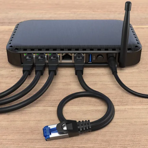 Vista 5 de KabelDirekt – Cable de red – 10Gbps, para máxima velocidad de Internet de fibra óptica – 0.8 pies, disponible en 1-100 pies – Cable Ethernet y LAN