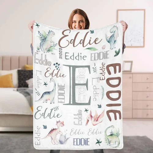 Vista 26 de Artsadd Manta de bebé personalizada para niñas y niños, mantas de bebé personalizadas con nombre, manta personalizada para niños, recién nacidos