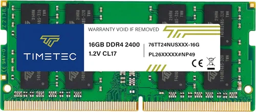 Vista 3 de Timetec 16 GB DDR4 2400 MHz (PC4-2400T) PC4-19200 SODIMM Laptop RAM - Módulo de memoria sin búfer de 260 pines 1.2 V CL17 sin ECC para computadora