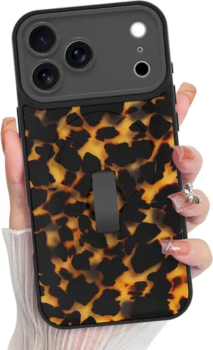 Vista 99 de KANGHAR Compatible con iPhone 17 Pro Case Spot Pattern - Negro Mancha rosada negra