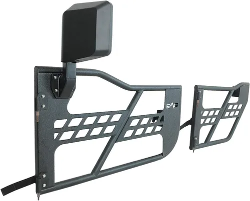 Vista 4 de EAG Puerta tubular Safari con espejo lateral para Wrangler JL 2018-2022 solo 4 puertas