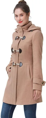 Vista 2 de BGSD Ava Toggle - Abrigo de lana con capucha para mujer (talla regular y grande y pequeña)