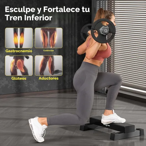 Vista 3 de Barra de elevación de pantorrillas mejorada para entrenamientos de gimnasio en casa, máquina de elevación de pantorrillas de pie para estiramiento