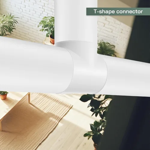 Vista 5 de Vent Systems Conector de conducto de 4 pulgadas, adaptador de manguera de 3 vías/divisor para manguera, conector de tubería redonda en forma de T