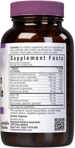 Vista 2 de BlueBonnet Super Boron Bone Formula Cápsulas vegetarianas, 240 unidades, color blanco (743715002227)
