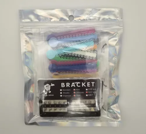 Vista 3 de 200 piezas/Paquete Mini Brackets Roth Roth Modelo de Dientes 022 Ranura Enlazable con Gancho en 345