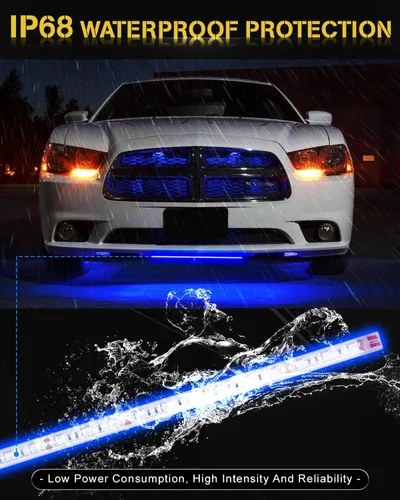 Vista 6 de YONGMING Tira de luces LED de 12 voltios, impermeable, azul, 12.6 pulgadas, luces LED para exteriores e interiores para carrito de golf, barco