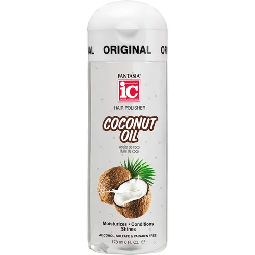 Vista 2 de Fantasia Pulidor de cabello Ic de 6 onzas, aceite de coco, 1 paquete.