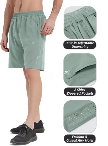 Vista 3 de HIFEOS Pantalones cortos deportivos para hombre, pantalones cortos de entrenamiento para correr, tenis, gimnasio, 5, 7, 9 pulgadas, cómodos