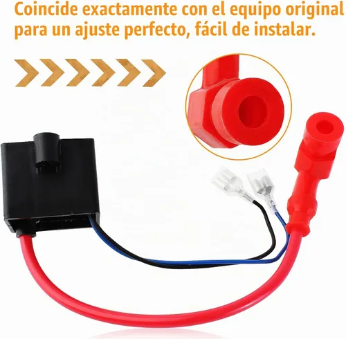 Vista 6 de Bobina de encendido CDI de alto rendimiento compatible con 49cc - 50cc 60cc 66cc 80cc motor motor de 2 tiempos bicicleta motorizada con piezas