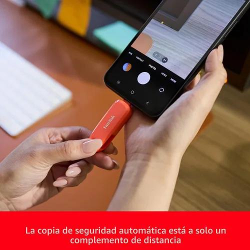 Vista 4 de SanDisk 128GB Phone Drive para Android - El USB 2-en-1 para teléfonos inteligentes, tabletas y computadoras - Unidad USB con conectores USB Type-C