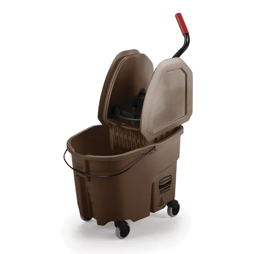 Vista 6 de Sistema de trapeador WaveBrake de alto rendimiento con escurridora a presión, de Rubbermaid Commercial, Negro, 1
