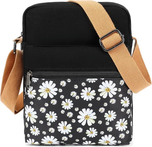 Vista 37 de Leaper - Juego de estuche y cartera bandolera de lona para niñas y mujeres A-verde azulado-r