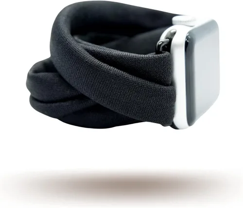 Vista 3 de Black Yoga Band® Apple Watch Series 1-8, 1.496 in 1.575 in 1.614 in 1.654 in 1.732 in 1.772 in - Dót Outfitters