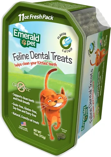 Vista 8 de Feline Dental Treats - Delicias y crujientes golosinas dentales para gatos sin granos, golosinas dentales naturales para limpiar los dientes