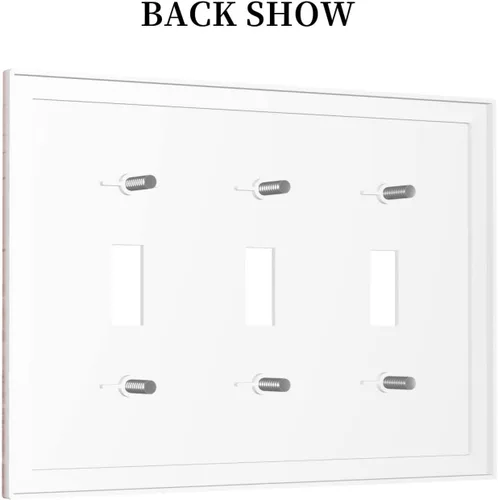 Vista 20 de Placa de Interruptor de Luz Azul de 1 Gang, Placa de Pared Decorativa de Palanca Individual, Cubierta de Placa de Pared de Palanca, Placa Frontal