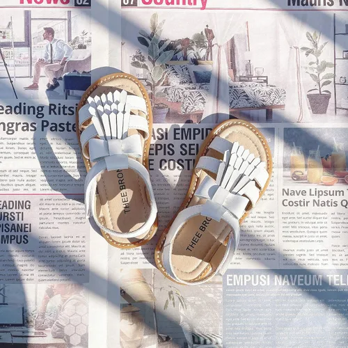 Vista 197 de THEE BRON Sandalias cómodas para niñas, zapatos para niños, sandalias rellenas