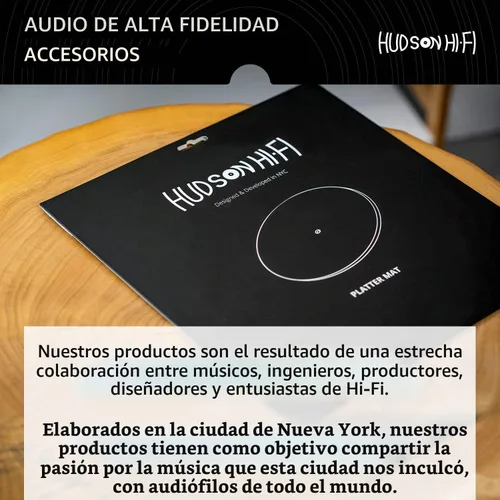 Vista 8 de Tapete acrílico para tocadiscos – 11.75 pulgadas de disco de vinilo negro – Tapete acrílico mecanizado de precisión con hueco de etiqueta