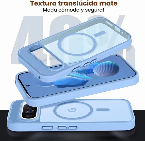Vista 7 de Funda para Google Pixel 9 pro XL, compatible con magnética, azul