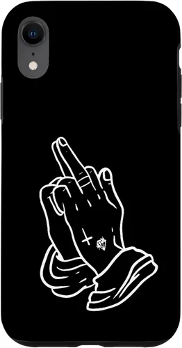Vista 25 de Praying Hands Show Middle Finger Men's T-Shirt Women Case for iPhone 17