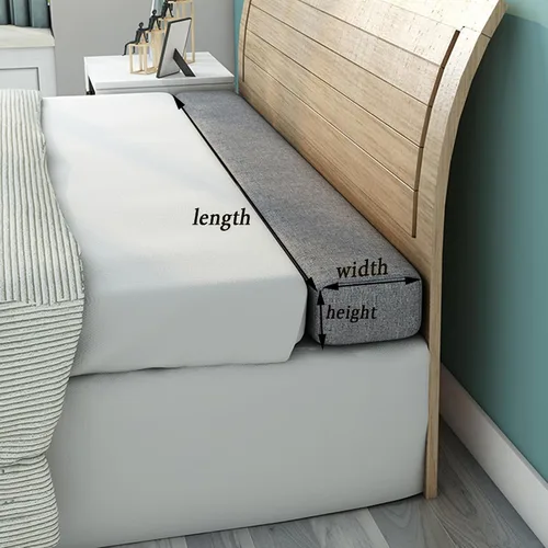 Vista 6 de Relleno de espacio de pared de puente de cama de tamaño personalizado, extensor de colchón acolchado para cabecero, cojín de apoyo para sofá cama