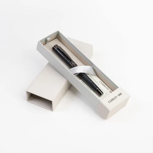 Vista 2 de Cerruti 1881 Pluma Estilográfica Logomania Gris Caja Regalo