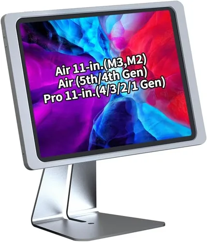Vista 20 de Soporte magnético en el escritorio con funda de carga A6 para iPad mini (A17 Pro, A15 Bionic) de 8.3 pulgadas, forma clásica de L, base de metal