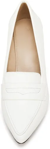 Vista 4 de Coutgo Zapatos de tacón bajo para mujer, tacón alto y puntiagudo, tacón alto de tacón alto, para oficina, boda, fiesta, zapatos tipo mocasín