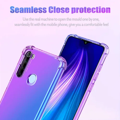 Vista 3 de Funda para Redmi Note 8T M1908C3XG Linda Caso para Niñas Mujeres, Gradient Slim Anti Scratch Soft TPU Funda protectora a prueba de golpes